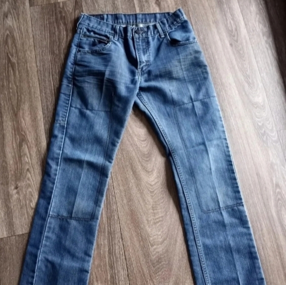 Levi's Other - Levis 511 Two Horse Brand Skinny Fit Mens Size 27x27 Dark Blue Wash Stitch Denim